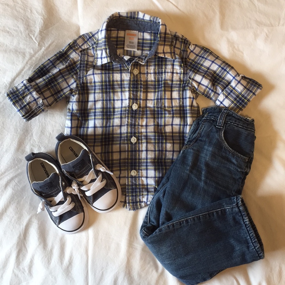 Gymboree plaid button down shirt